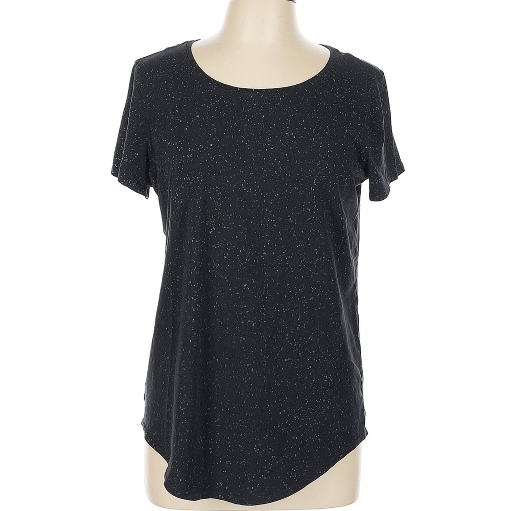 lululemon athletica Black Speckled Short Sleeve Tee